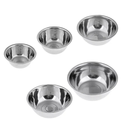 Set van 5 Stapelbare RVS Mengkommen – 14 tot 24 cm