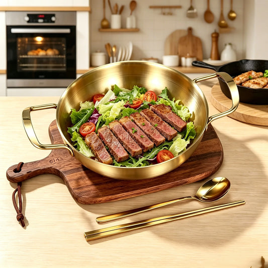 Casserole Ramen Coréenne Dorée – Style Restaurant, Induction