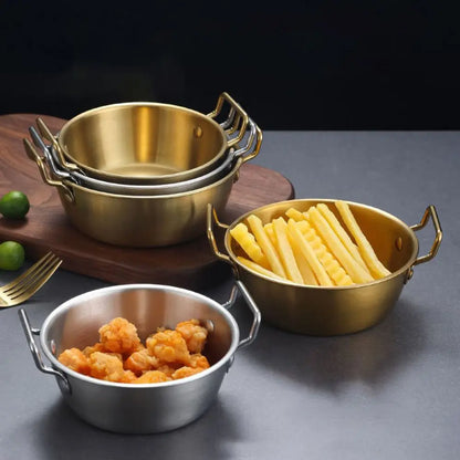 Bol Coréen Inox 304 avec Anse – Riz, Sauces & Snacks à Table
