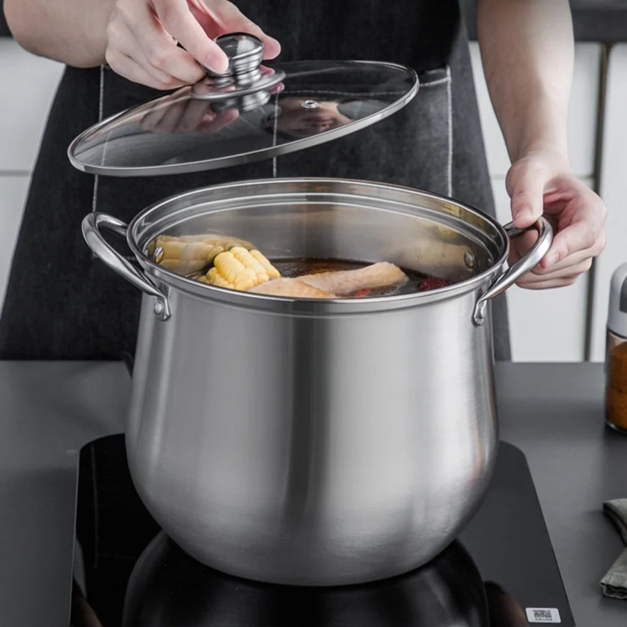 Grande Marmite Inox – Soupes & Ragouts, Facile à Nettoyer