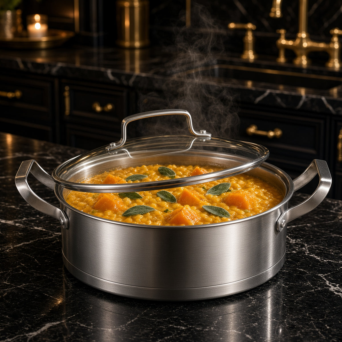 Risotto à la courge dans la casserole inox 24 cm