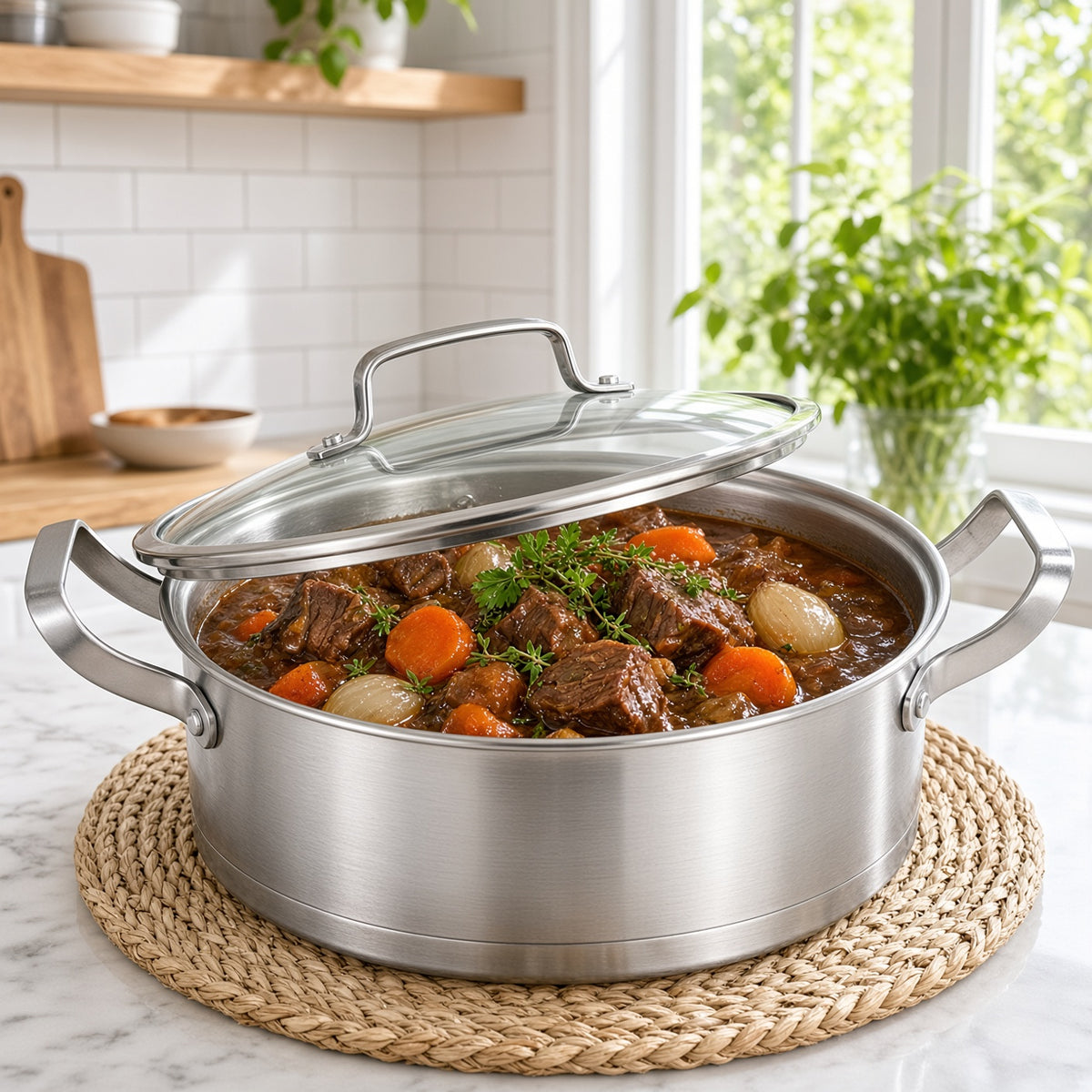 Bœuf mijoté dans la casserole inox 24 cm