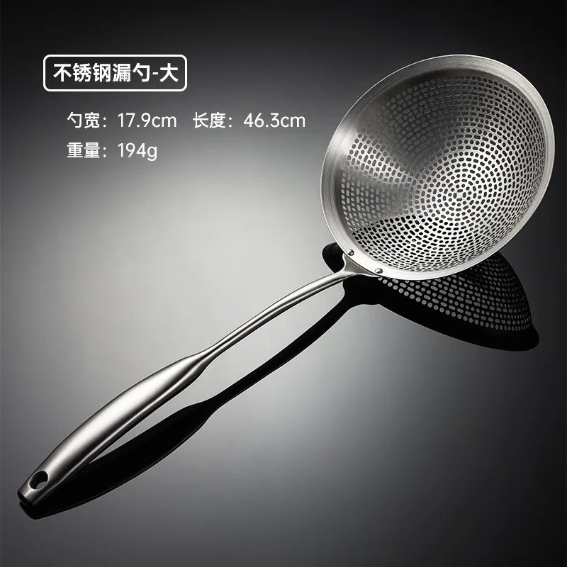 Feiner Edelstahl-304-Schaumlöffel mit Gebogenem Griff – 10 bis 18 cm
