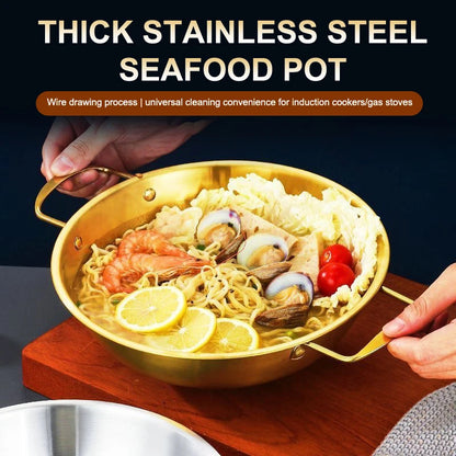 Casserole Nouilles Instantanées Inox Dorée – Dry Pot 2 Anses