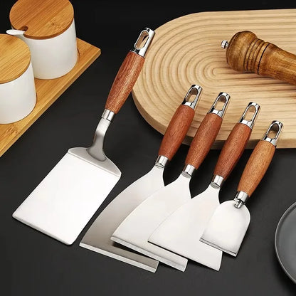 Plancha-Spachtel aus Edelstahl mit Eckigem Kopf – Burger, Crêpes & Schaber