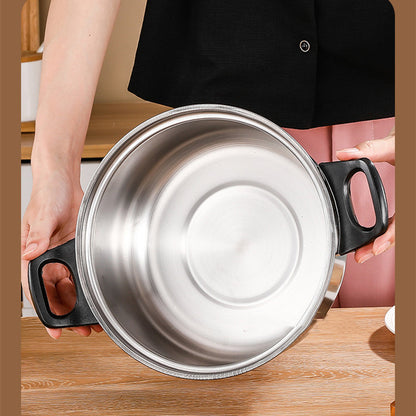 Intérieur d'un faitout inox