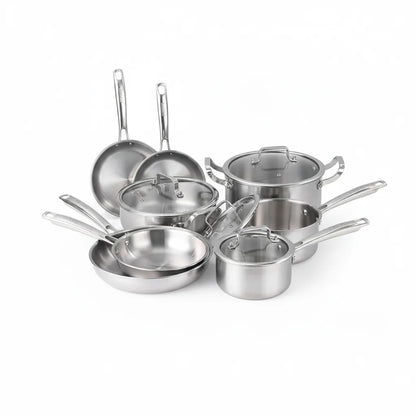 Set 10 Ustensiles Cuisine Inox Tri-Pli Induction