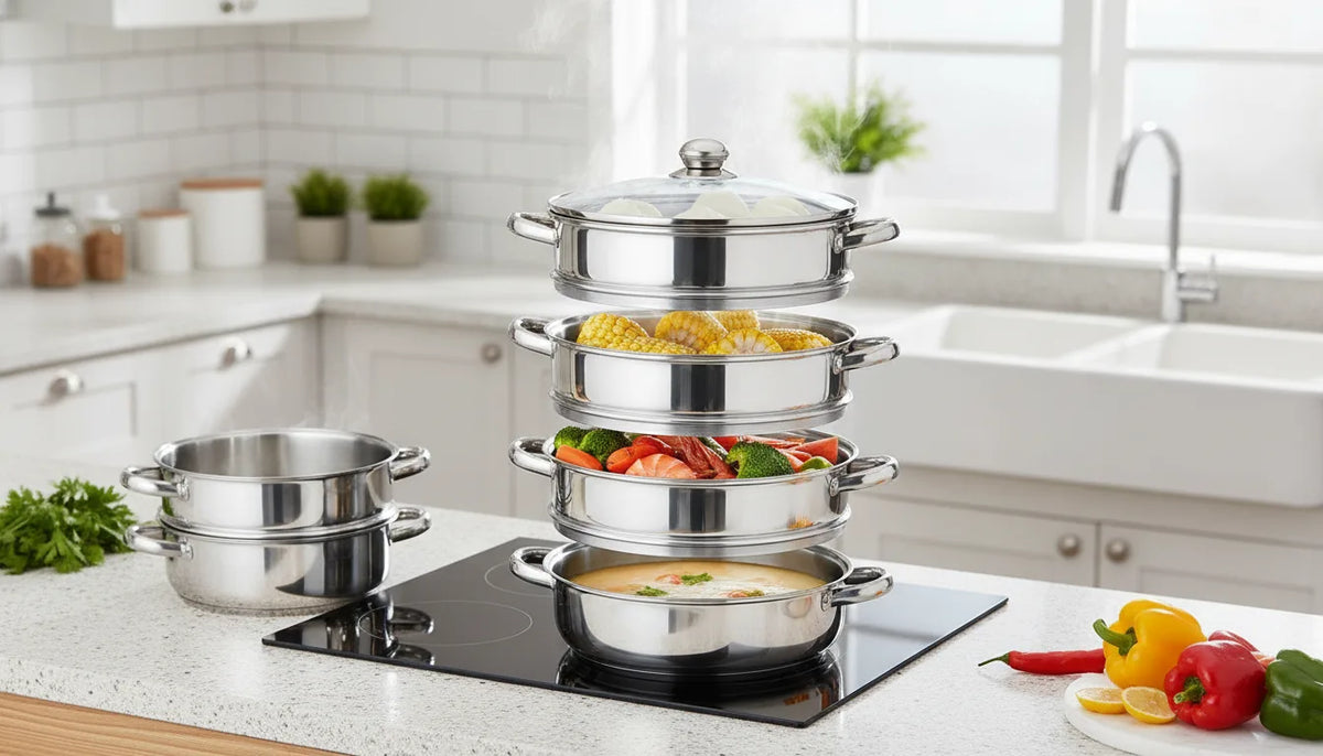 Ensemble Casseroles 5 Niveaux Multifonctionnel