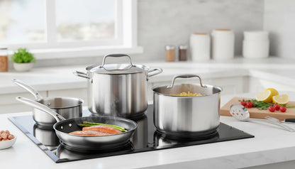 Set 10 Ustensiles Cuisine Inox Tri-Pli Induction