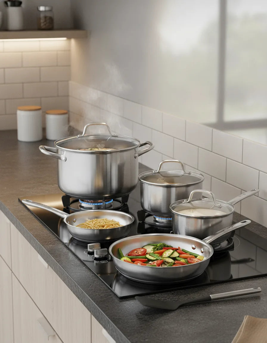 Ensemble Casseroles et Poêles Inox 10 pièces Koch Systeme CS