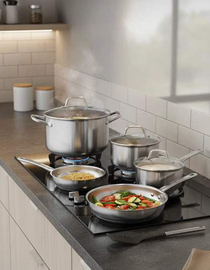 Ensemble Casseroles et Poêles Inox 10 pièces Koch Systeme CS