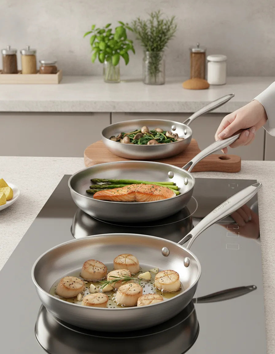 Poêle Wok Ultime Acier Inoxydable 5 Plis