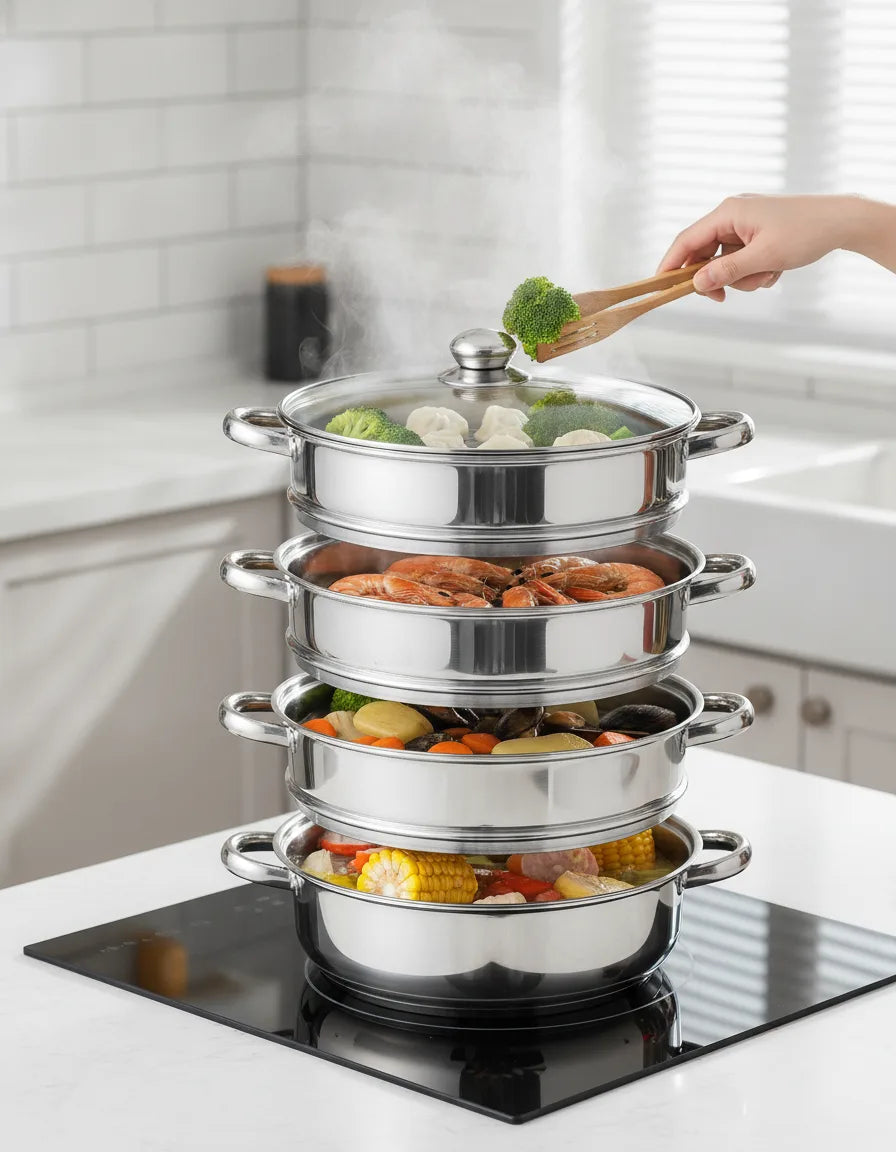 Ensemble Casseroles 5 Niveaux Multifonctionnel