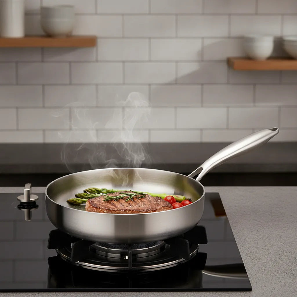 Wok Antiadhésif Inox 316 Polyvalent