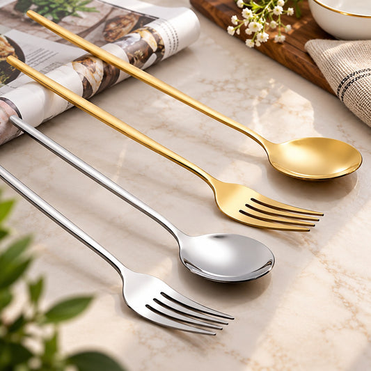 Ménagère inox dorée ou argentée