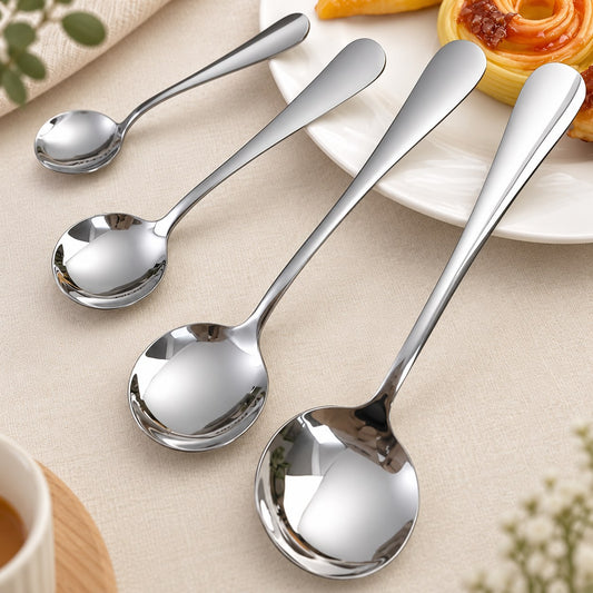 Cuillères inox poli miroir