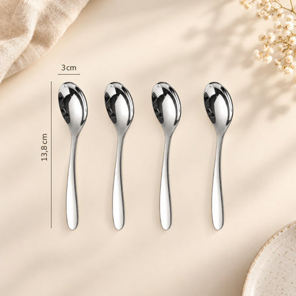 Couverts inox 304 épais – cuillère pointue n°4, 13,8 cm