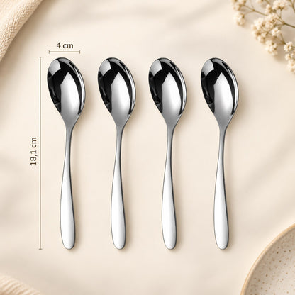 Couverts inox 304 épais – cuillère pointue n°2, 18,1 cm