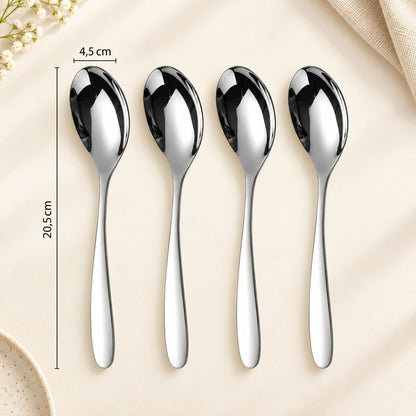 Couverts inox 304 épais – cuillère pointue n°1, 20,5 cm
