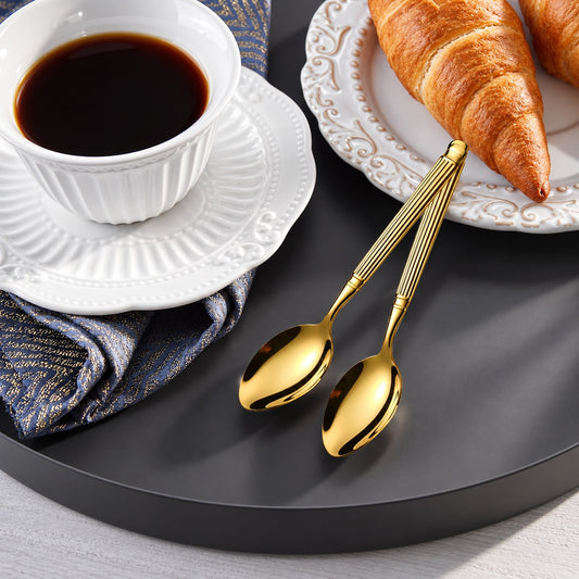 Cuillères à café inox ciselées