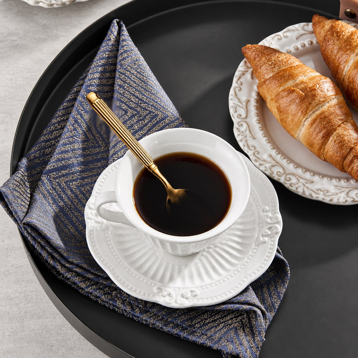 Cuillères à café inox ciselées – vue 4