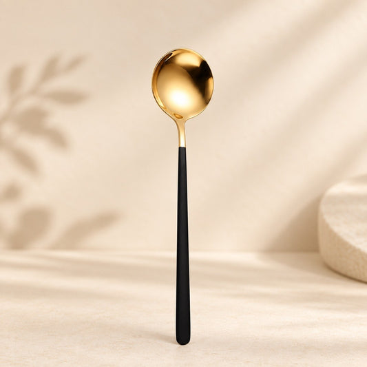 Cuillère ronde inox manche coloré