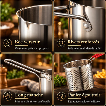 Friteuse inox avec panier – vue 4