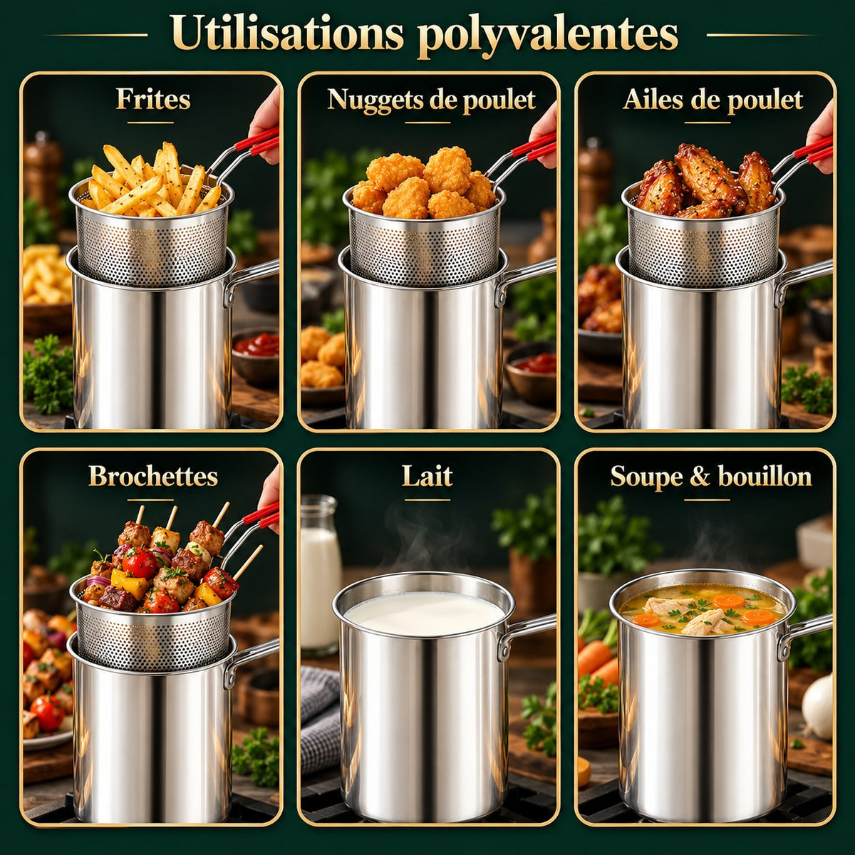 Friteuse inox avec panier – vue 6
