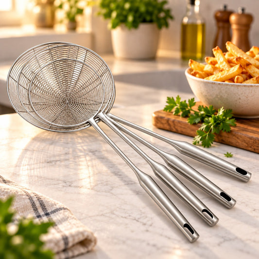Écumoire araignée inox 304 à maille spirale