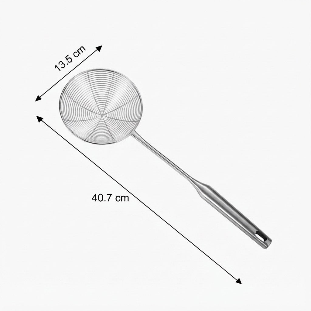 Écumoire araignée inox 304 à maille spirale – 13 cm