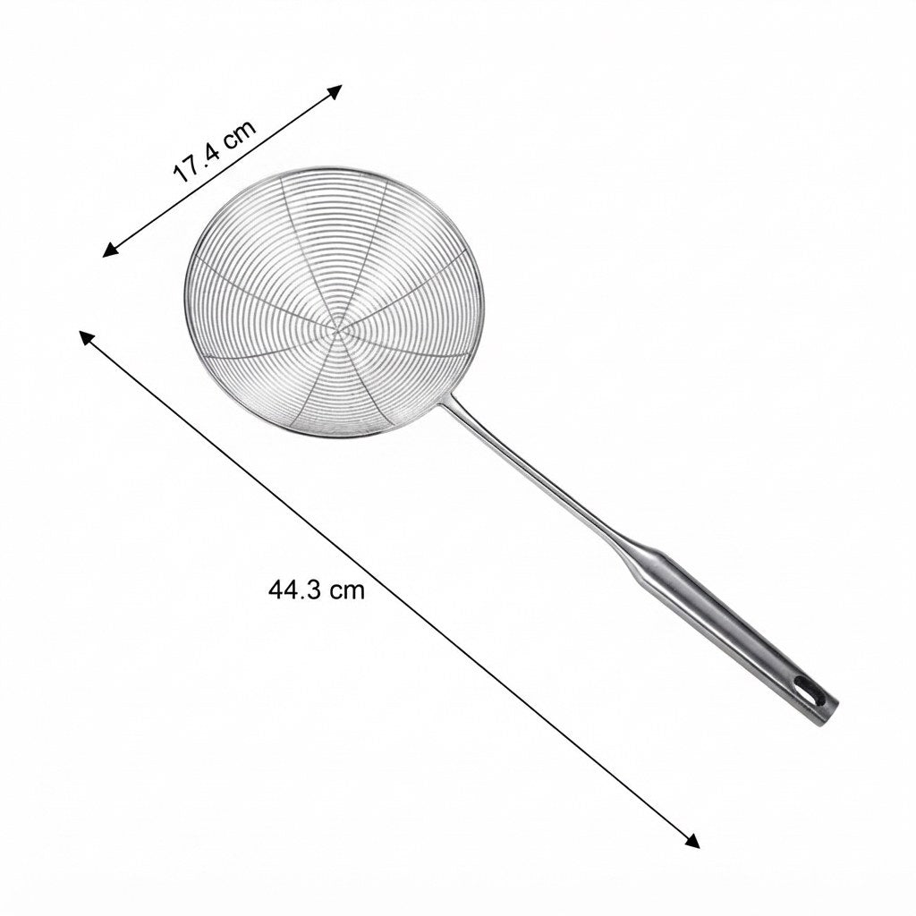 Écumoire araignée inox 304 à maille spirale – 17 cm
