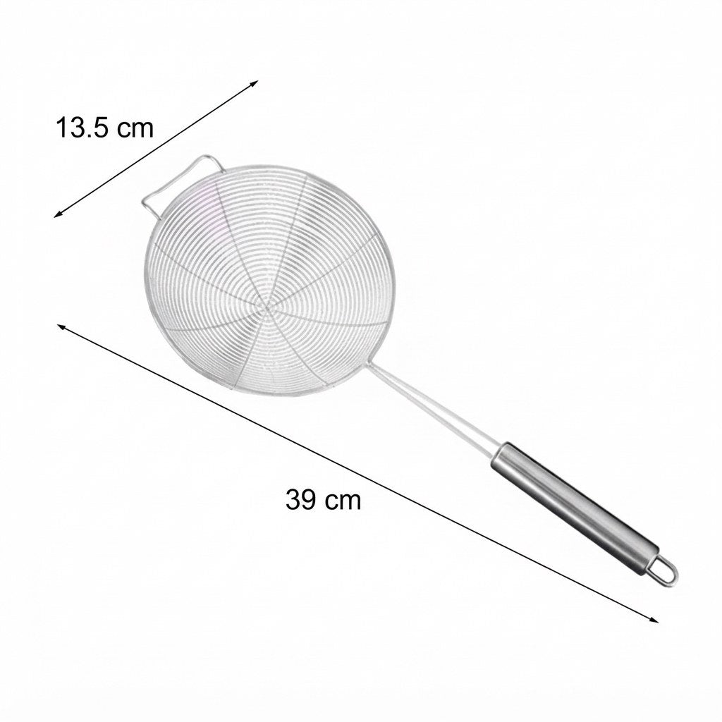 Écumoire araignée inox 304 à maille spirale – 13,5 cm modèle B