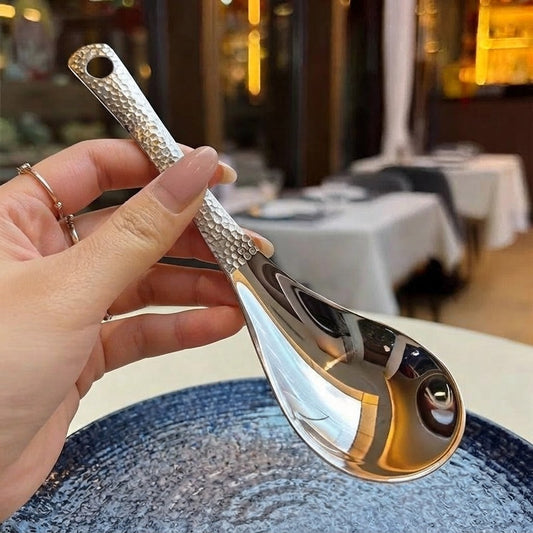 Lot de 2 grandes cuillères inox poli miroir