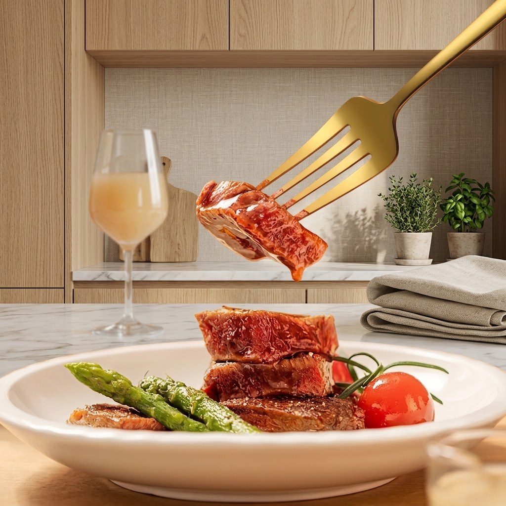 Fourchettes de table inox dorées – vue 2