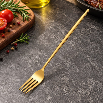 Fourchettes de table inox dorées – vue 5