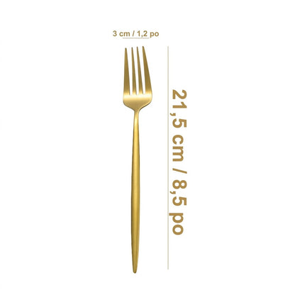 Fourchettes de table inox dorées – vue 6
