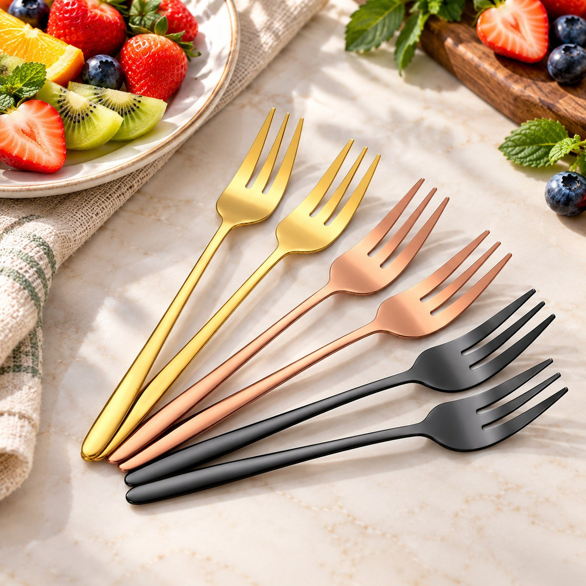 Fourchettes à gâteau inox – vue 2