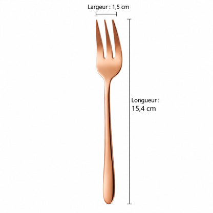 Fourchettes à gâteau inox – 1 pièce or rose