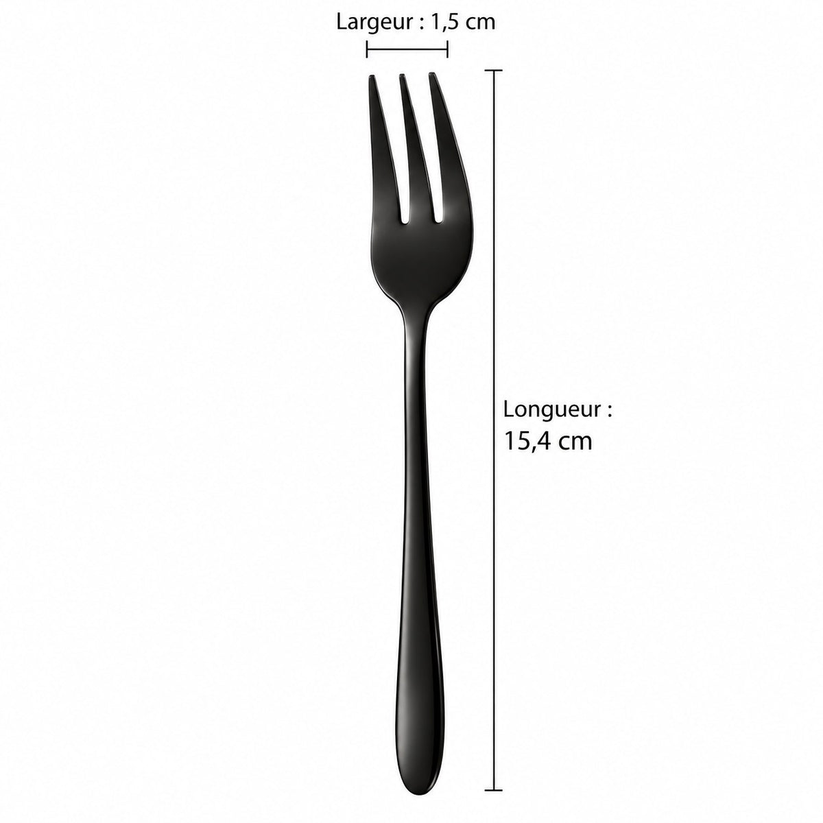 Fourchettes à gâteau inox – 1 pièce noir