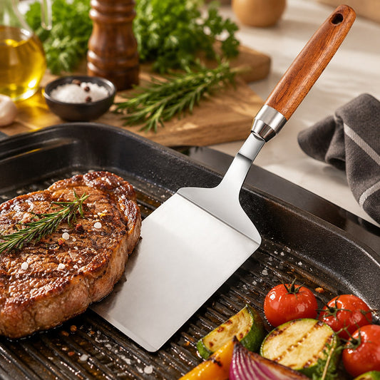 Spatule à steak inox 304 manche bois