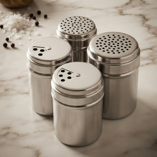 Pot à épices inox à couvercle rotatif