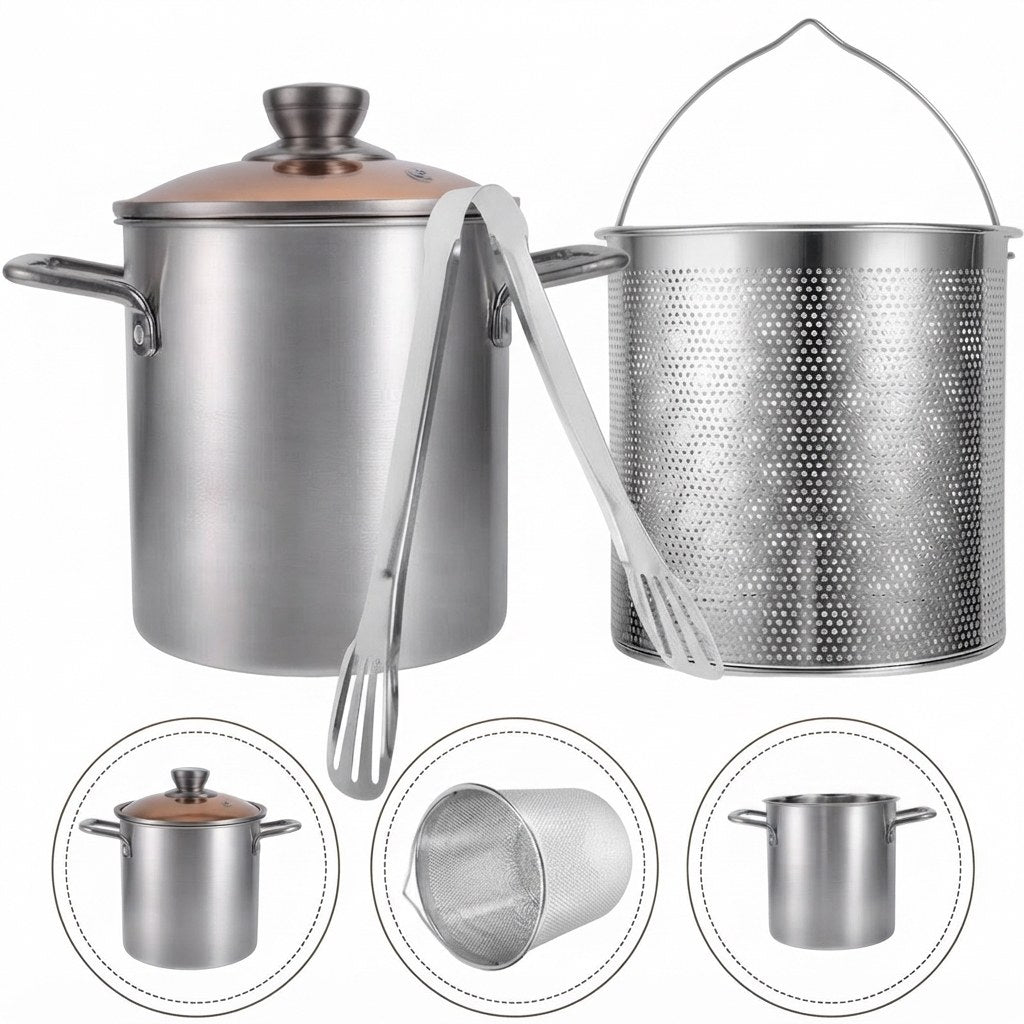 Friteuse inox 3 L avec panier