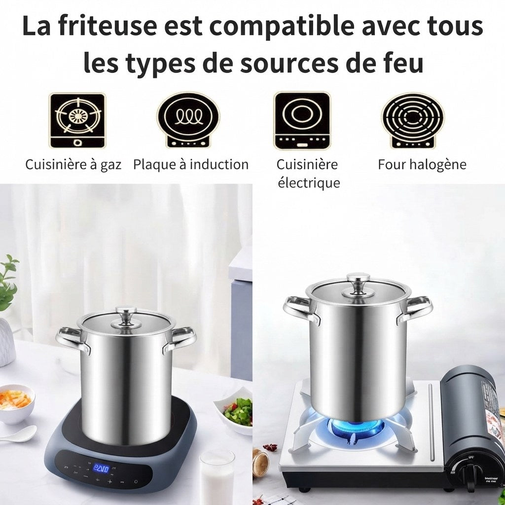 Friteuse inox 3 L avec panier – vue 3