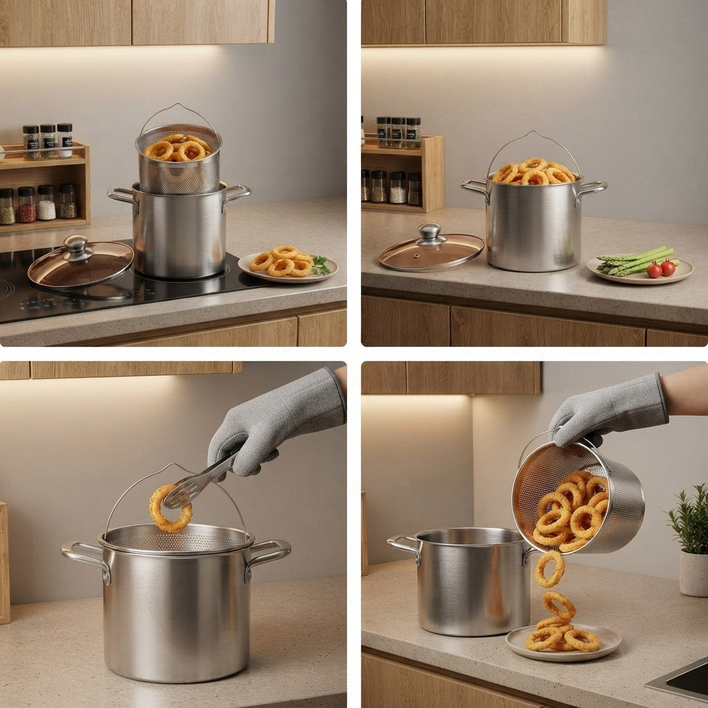 Friteuse inox 3 L avec panier – vue 5
