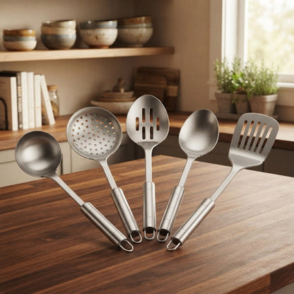 Set de 5 ustensiles de cuisine inox – vue 2